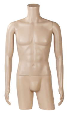 Male Plastic ¾ Body Mannequin