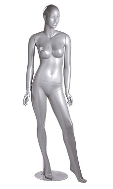 Female Silver Cameo Fiberglass Mannequin