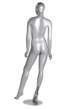 Female Silver Cameo Fiberglass Mannequin with Head