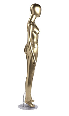 Female Gold Fiberglass Mannequin