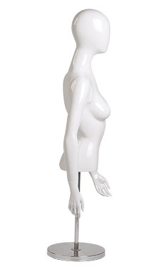 Female Glossy White ½ Body Mannequin