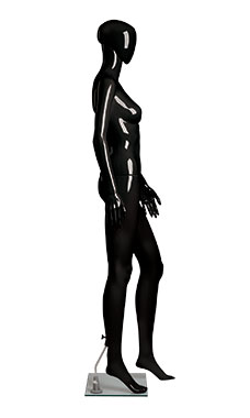 Female Glossy Black Plastic Mannequin Pose 1