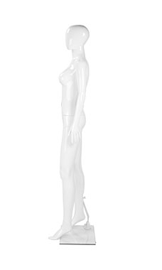Female Glossy White Plastic Mannequin Pose 4