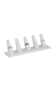 5-Finger White Velvet Ring Display 5-Finger White Velvet Ring Display