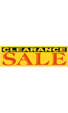 Yellow Large Yellow Clearance Sale Banner - Multi-Colored Font