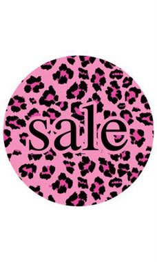 Boutique Circle Pink Leopard Sign Cards