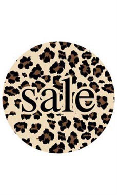 Boutique Circle Brown Leopard Sign Cards