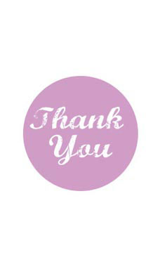 Lavender Thank You Stickers