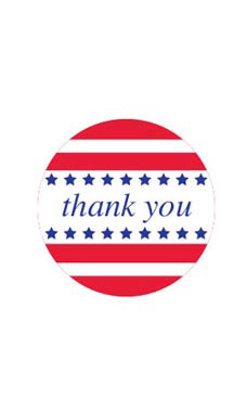 Americana Thank You Stickers
