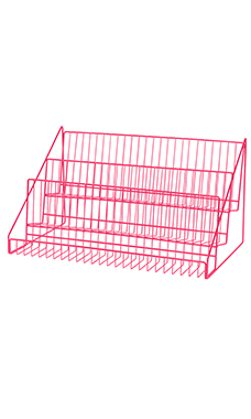 Semi-Custom-Flamingo-Pink-3-Tier-Wire-Countertop-Rack