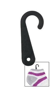 Black Plastic Sock Hanger Hook