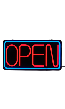 Ultra Bright Animated Oval Shape LED Neon Light ATM Open Sign S86 