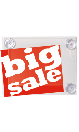 8 ½ x 11 inch Window Sign Holder with Suction Cups