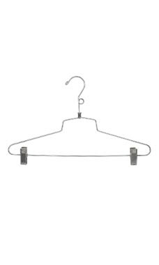 16 inch Chrome Metal All Purpose Hangers Case of 100