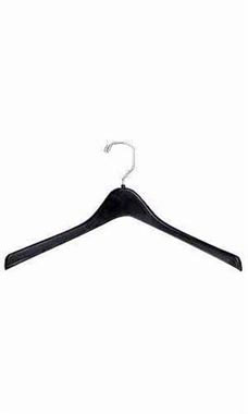 Wholesale Black Contoured Plastic Suit Hangers - 17