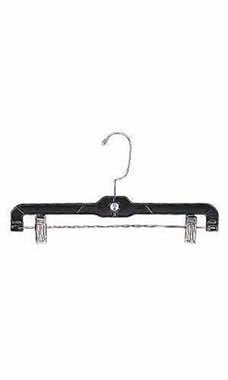 14 Black Plastic Skirt and Pants Hangers - Store Supply