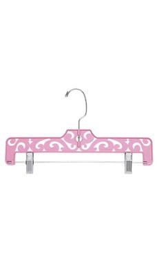 SSWBasics Boutique Pink Carved Plastic Pants Hangers - Pack of 50