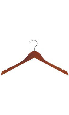 17 inch Cherry Wood Dress Hangers