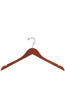 Buy Cherry Wood color hangers for clothes At wholesale price