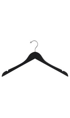 17" Black Wood Dress Hangers