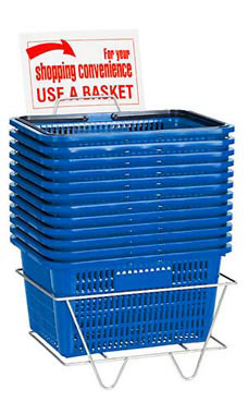 blue washing basket