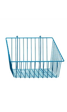 Made to Order 12" x 12" x 8" Mini-Grid Basket with 4" Front - Blue