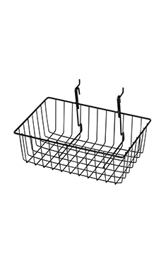 12 x 8 x 4 Black Mini Grid Basket - Store Supply Warehouse