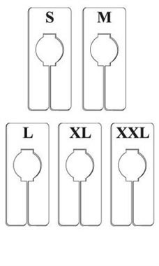 Clothing Rack Size Dividers 1-Set S M L XL XXL & BLANK Rectangular Retail Store 
