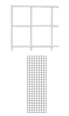 2 x 6 Foot White Wire Grid Panel 3” on Center ¼ Thick 