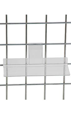 New Retail White Wire Shoe Shelves for Grid 10L x 4W 