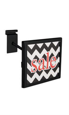 Rectangular Face-out Sign Holder For Wire Grid (Black)