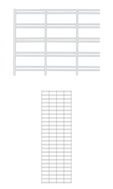 2' x 6' White Slat Grid Panel