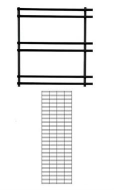 2' x 6' Black Slat Grid Panel