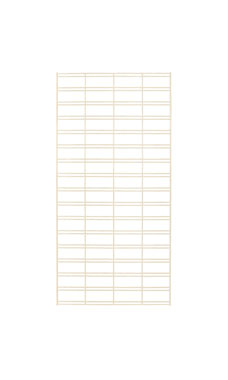 Made to Order 2' x 6' Slat Grid Panel - Stoney White
