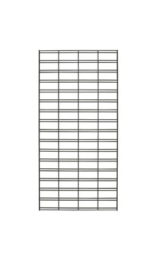 Made to Order 2' x 6' Slat Grid Panel - Silver Vein