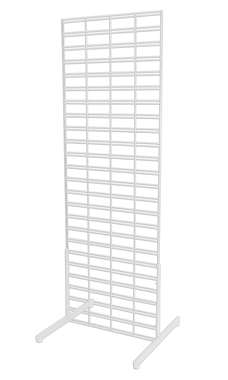 2 x 6 foot White Slat Grid Standing Grid Screen