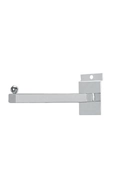 12" Straight Square Slatwall Faceout Tube- Chrome