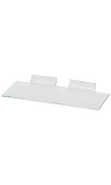 4''W x 10''L, 1/8" Plastic Shelves for Slatwall- Clear