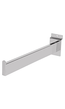 12 inch Dimensional Straight Chrome Faceout for Slatwall