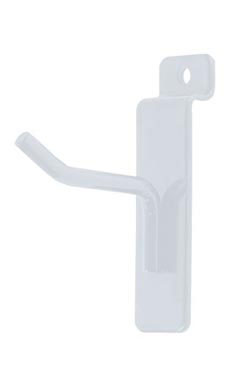 2 inch White Peg Hook for Slatwall