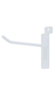 4 inch White Peg Hook for Slatwall