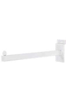 12" Straight Square Slatwall Faceout Tube- White