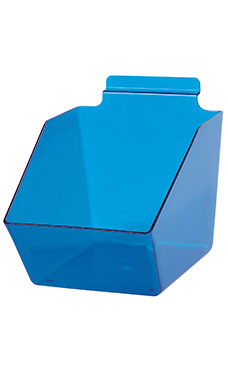6 x 5 ½ x 7 ½ inch Clear Blue Plastic Dump Bin 