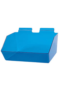 12 x 5 ½  x 9 ½  inch Clear Blue Plastic Dump Bin