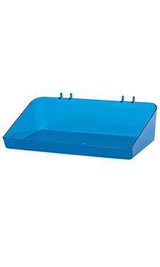 12 x 3 x 6 ½ inch Clear Blue Plastic Tray