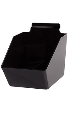 6 x 5 ½ x 7 ½ inch Black Plastic Dump Bin