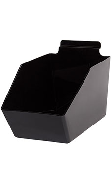 6 x 5 ½ x 9 ½ inch Black Plastic Dump Bin