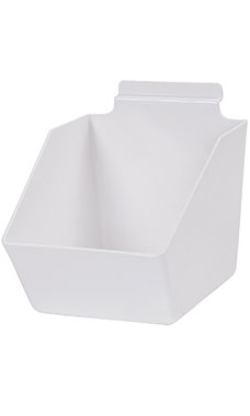 6 x 5 ½ x 7 ½ inch White Plastic Dump Bin