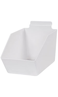 6 x 5 ½ x 9 ½ inch White Plastic Dump Bin
