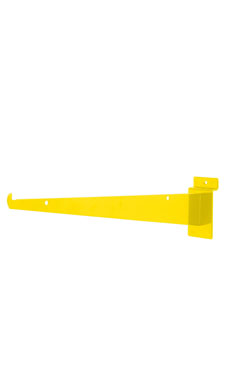 Made to Order 12" Slatwall Shelf Bracket - Bright Yellow